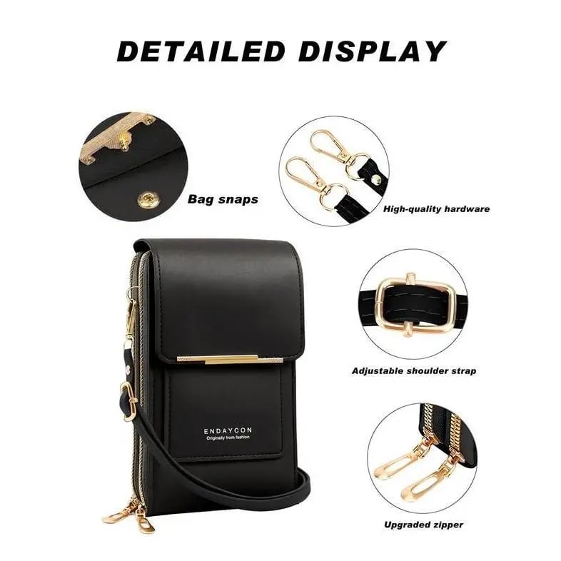💞LAST DAY 50% OFF ✨👜📱 Simple and Elegant Women's Touchscreen Crossbody Phone Wallet