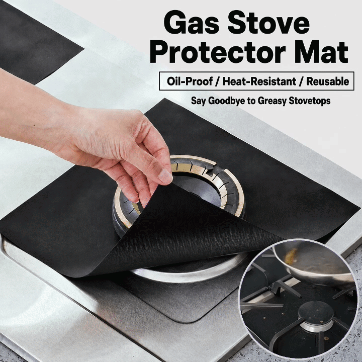 🎉Limited-Time Buy 1 Get 1 Free BVJ® Reusable Non-Stick Gas Stove Burner Covers – Heat-Resistant & Washable