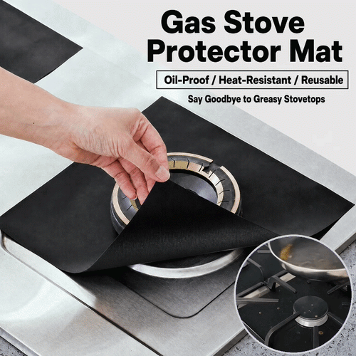 🎉Limited-Time Buy 1 Get 1 Free BVJ® Reusable Non-Stick Gas Stove Burner Covers – Heat-Resistant & Washable