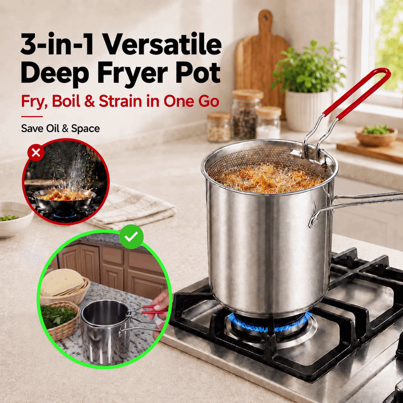 🔥 HOT SALE 40% OFF  BVJ®  Mini Deep Fryer Set