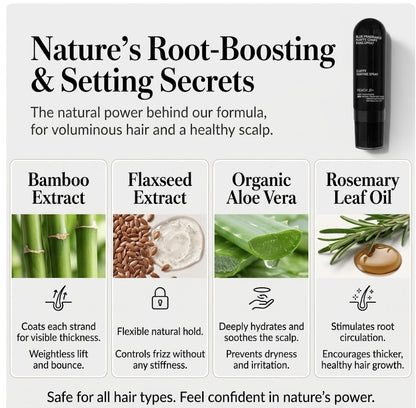 🎉50% Off! 👩 Aphine® Peach-Scented Volumizing & Setting Spray—Infused with Bamboo & Rosemary for All-Day Hold & Healthy Scalp.