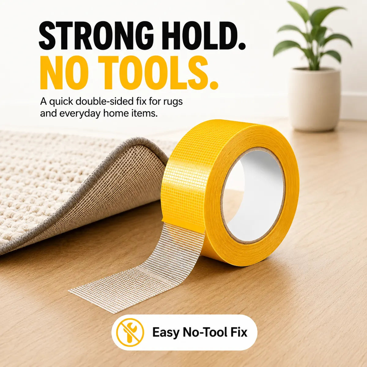 GFOUK® Heavy-Duty Double-Sided Tape - Strong Adhesive Fix For Quick No-Tool Home Solutions🔧