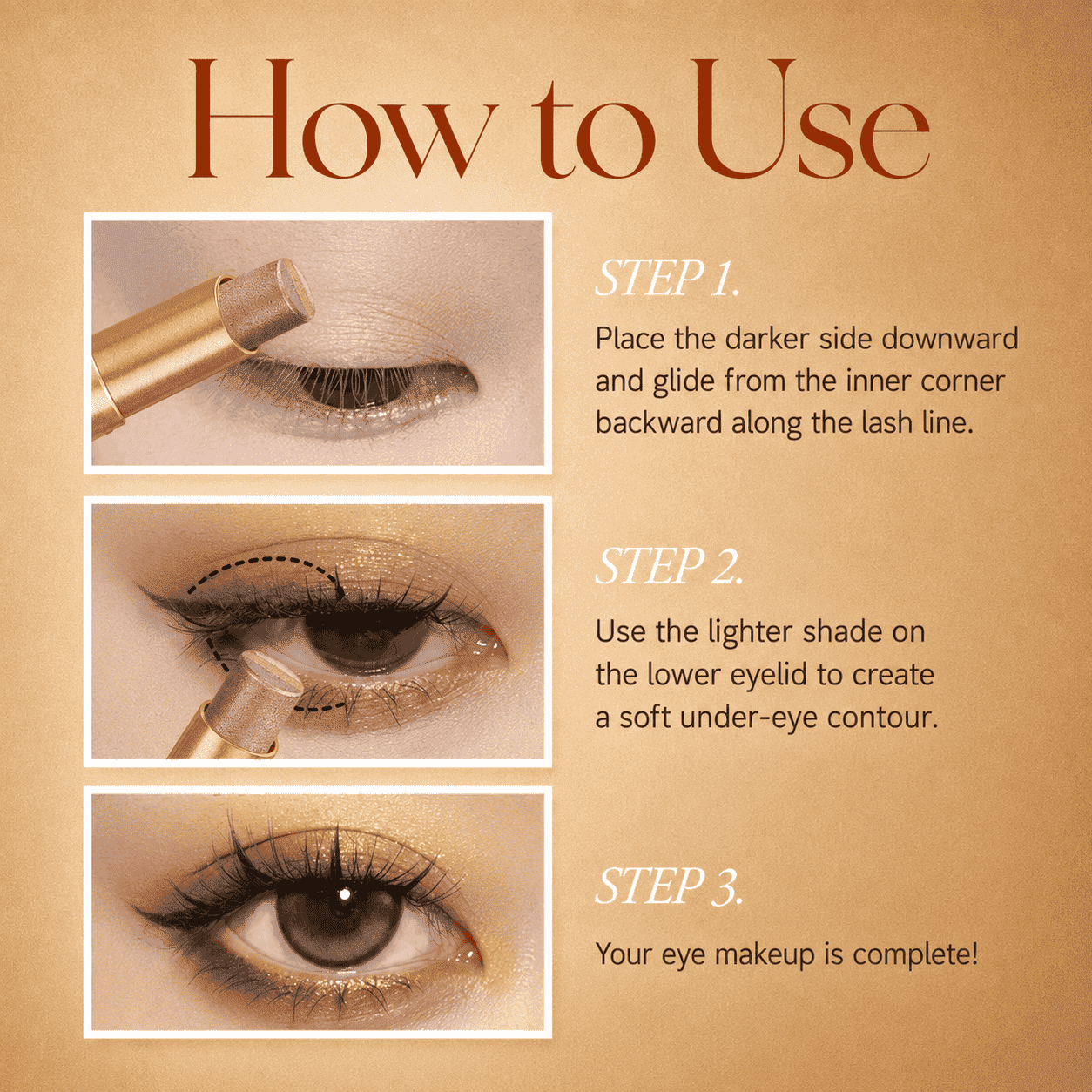 EdiJonah® 3 in 1 Easy Eyeshadow Stick suitable for Beginners