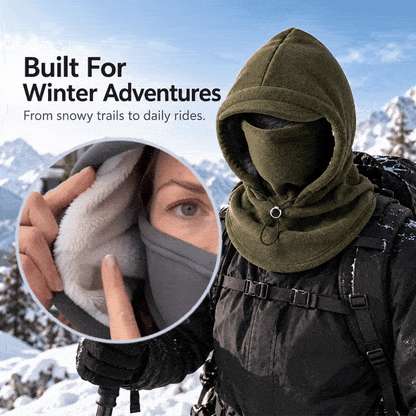 🎄Christmas Sale❄️ LUCKYSONG® Fleece Balaclava Hood – Full Face & Neck Winter Protection for Outdoor Adventures