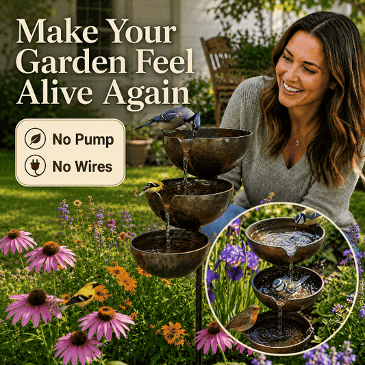 🔥Hot Sale 50% OFF🐦Gaigu® Bring Life Back To Your Garden –  Rain Catcher Bird Bath🌿