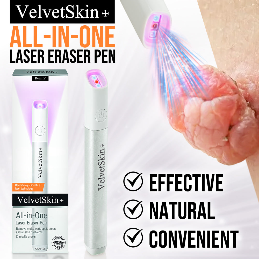 Remifa® VelvetSkin+ All-in-One Laser Eraser Pen (Powered by CO₂ laser technology – ef fectively removes moles, warts, skin tags, pigmentation spots, and other skin imperfections)