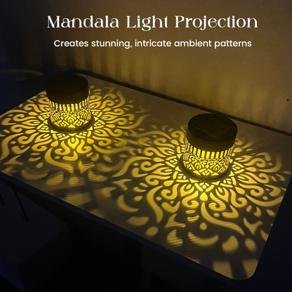 🌞 50% OFF NOW! 🌀BVJ® Solar Mandala Light – Stunning Pattern Projection, 2-in-1 Floor & Wall Design & IP65 Waterproof Auto On/Off 🌿