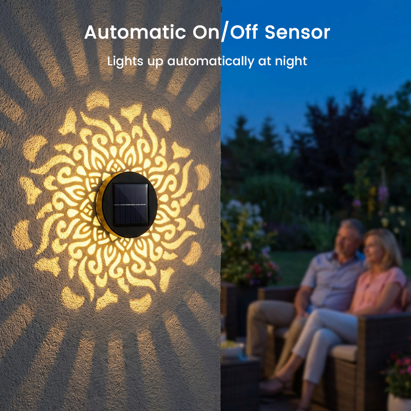 🌞 50% OFF NOW! 🌀BVJ® Solar Mandala Light – Stunning Pattern Projection, 2-in-1 Floor & Wall Design & IP65 Waterproof Auto On/Off 🌿