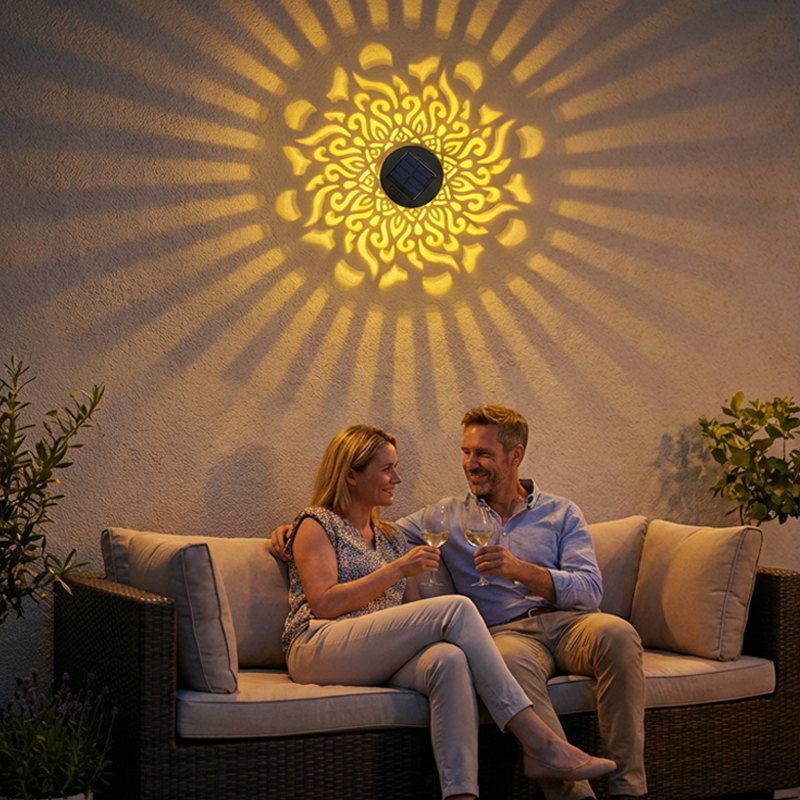 🌞 50% OFF NOW! 🌀BVJ® Solar Mandala Light – Stunning Pattern Projection, 2-in-1 Floor & Wall Design & IP65 Waterproof Auto On/Off 🌿