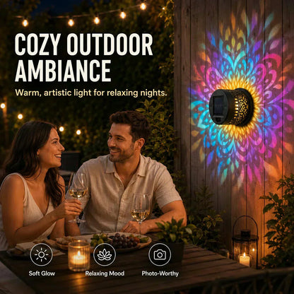 🌞 50% OFF NOW! 🌀BVJ® Solar Mandala Light – Stunning Pattern Projection, 2-in-1 Floor & Wall Design & IP65 Waterproof Auto On/Off 🌿
