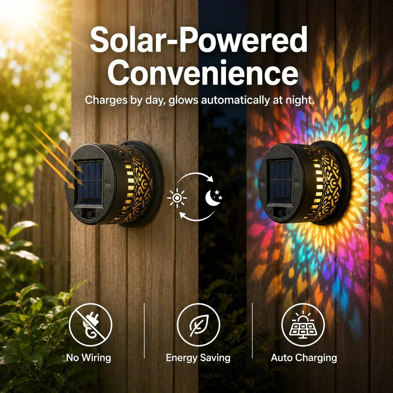 🌞 50% OFF NOW! 🌀BVJ® Solar Mandala Light – Stunning Pattern Projection, 2-in-1 Floor & Wall Design & IP65 Waterproof Auto On/Off 🌿