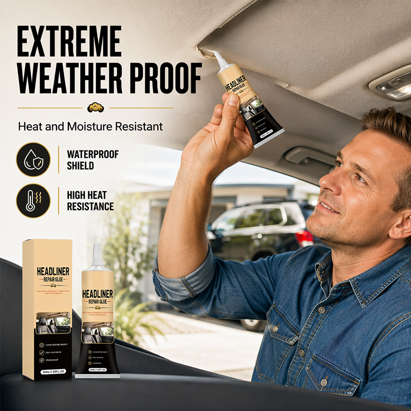 🎉49K+ Sold 🚗 GFOUK®  Waterproof Car Headliner Repair Glue, High Strength Adhesive for Sagging Car Ceiling & Interior
