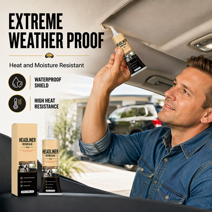 🎉49K+ Sold 🚗 GFOUK®  Waterproof Car Headliner Repair Glue, High Strength Adhesive for Sagging Car Ceiling & Interior