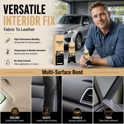 🎉49K+ Sold 🚗 GFOUK®  Waterproof Car Headliner Repair Glue, High Strength Adhesive for Sagging Car Ceiling & Interior
