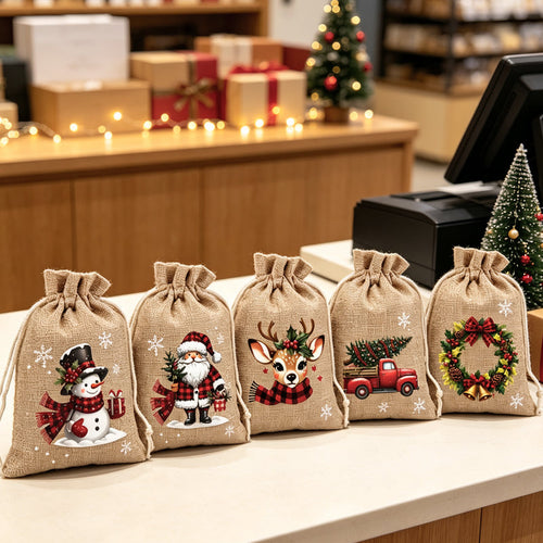 🎄40%OFF🎄GFOUK® Christmas Drawstring Gift Bags