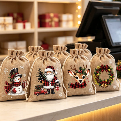 🎄40%OFF🎄GFOUK® Christmas Drawstring Gift Bags
