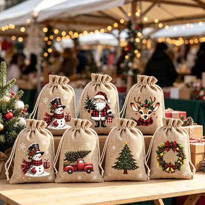 🎄40%OFF🎄GFOUK® Christmas Drawstring Gift Bags