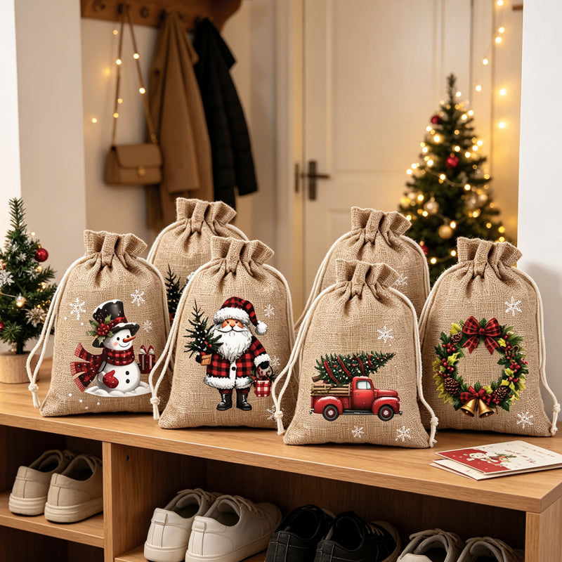 🎄40%OFF🎄GFOUK® Christmas Drawstring Gift Bags