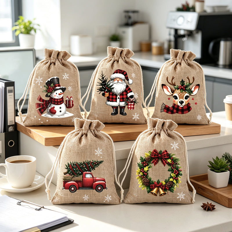 🎄40%OFF🎄GFOUK® Christmas Drawstring Gift Bags