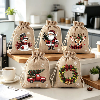 🎄40%OFF🎄GFOUK® Christmas Drawstring Gift Bags