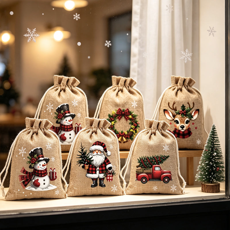 🎄40%OFF🎄GFOUK® Christmas Drawstring Gift Bags