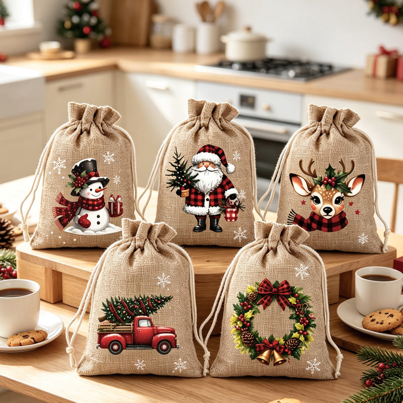 🎄40%OFF🎄GFOUK® Christmas Drawstring Gift Bags