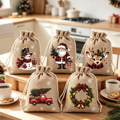 🎄40%OFF🎄GFOUK® Christmas Drawstring Gift Bags