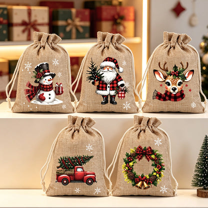 🎄40%OFF🎄GFOUK® Christmas Drawstring Gift Bags