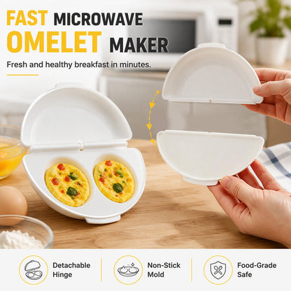 🍳LAST DAY 49% OFF🔥BVJ® 2-in-1 Microwave Omelet & Egg Cooker
