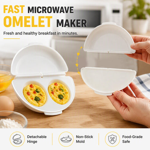 🍳LAST DAY 49% OFF🔥BVJ® 2-in-1 Microwave Omelet & Egg Cooker