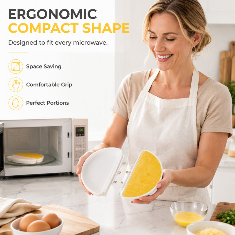 🍳LAST DAY 49% OFF🔥BVJ® 2-in-1 Microwave Omelet & Egg Cooker