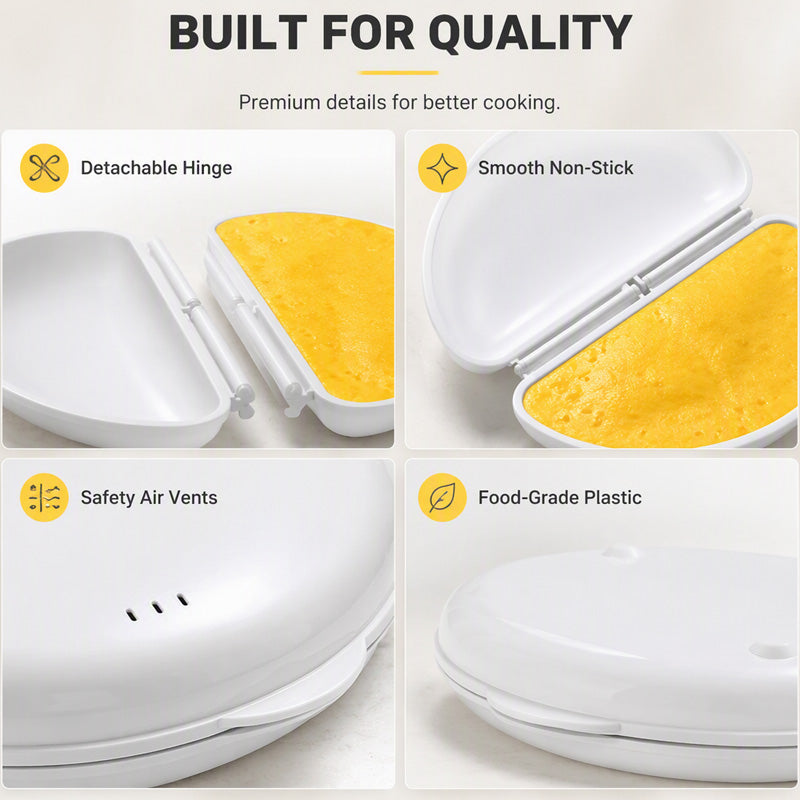 🍳LAST DAY 49% OFF🔥BVJ® 2-in-1 Microwave Omelet & Egg Cooker