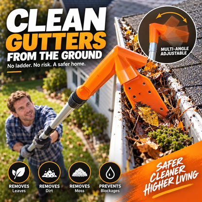 🔧 LIMITED‑TIME 50% OFF! ✨ GFOUK® No-Climb Gutter Cleaning Tool