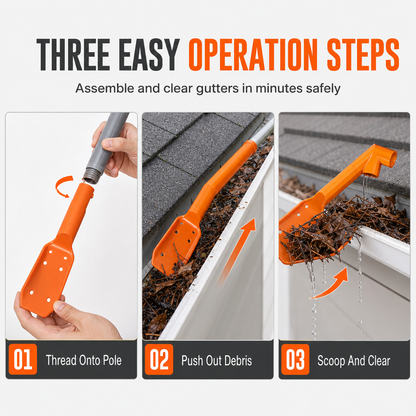 🔧 LIMITED‑TIME 50% OFF! ✨ GFOUK® No-Climb Gutter Cleaning Tool